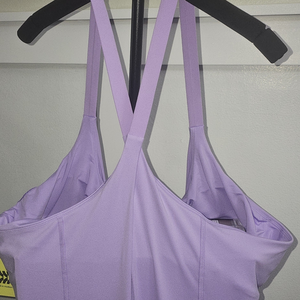 All in Motion Lavender Tank Unitard/ Romper Shorts+tank+ Bra Plus Size 4x - Picture 2 of 6